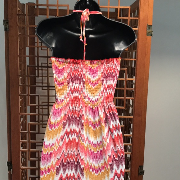 NWOT- No Boundaries colorful halter sun dress. Size 15/17 - Picture 4 of 6